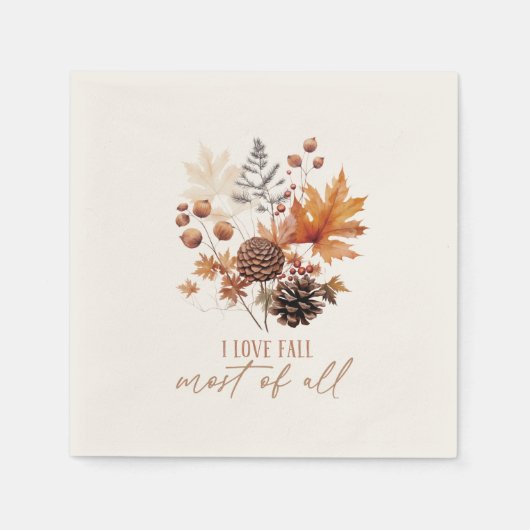 I Liebe fällt die meisten Blätter Serviette (Vorderseite)