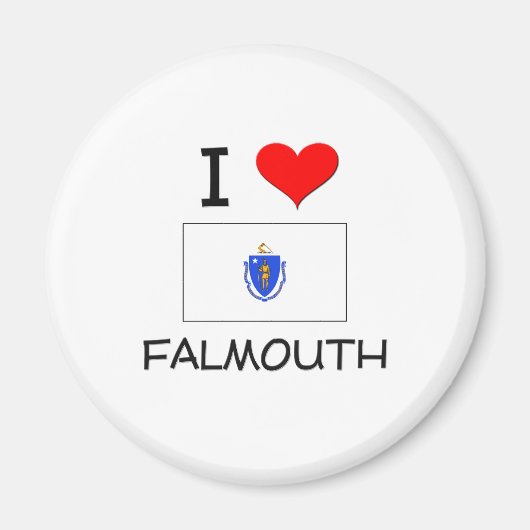 I Liebe Falmouth Massachusetts Magnet (Vorne)