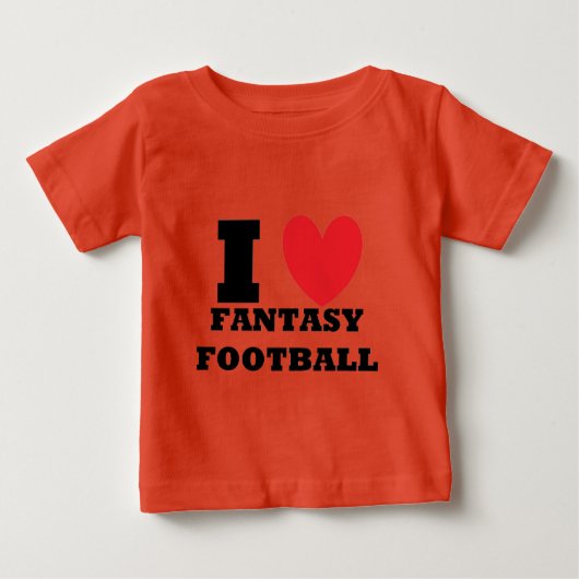 I Liebe Fantasy Football Baby T-shirt (Vorderseite)