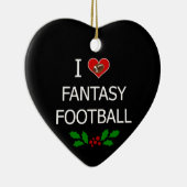 I Liebe Fantasy Football Keramik Ornament (Rechts)