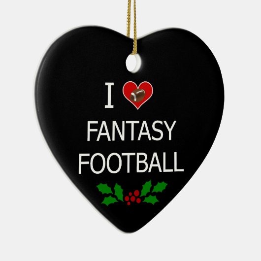 I Liebe Fantasy Football Keramik Ornament (Rechts)