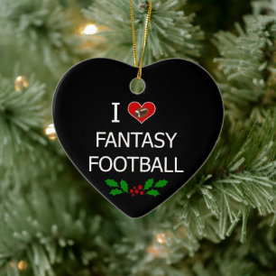 I Liebe Fantasy Football Keramik Ornament