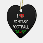 I Liebe Fantasy Football Keramik Ornament (Links)