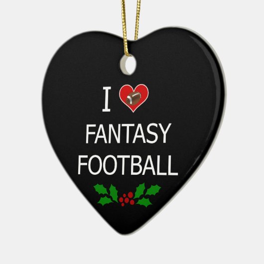 I Liebe Fantasy Football Keramik Ornament (Links)