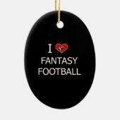 I Liebe Fantasy Football Keramikornament (Hinten)