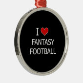 I Liebe Fantasy Football Ornament Aus Metall (Rechts)