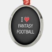 I Liebe Fantasy Football Ornament Aus Metall (Links)