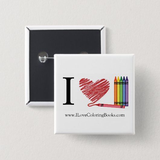 I Liebe-färbenknopf Button (Vorne & Hinten)