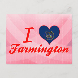 I Liebe Farmington, Utah Postkarte