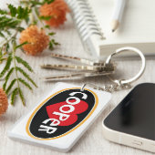 I Liebe FASSBINDER personalisiert Schlüsselanhänger (Vorderseite rechts)