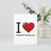 I LIEBE FAYETTEVILLE, NC - NORDKAROLINA POSTKARTE (Stehend Vorderseite)