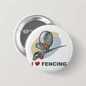 I Liebe-Fechten Button (Vorne & Hinten)