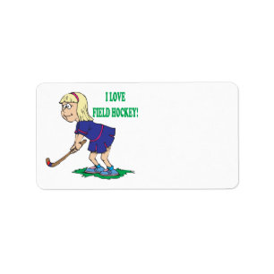 I Liebe-Feld-Hockey Adressaufkleber