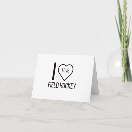I LIEBE FELD HOCKEY DANKESKARTE (Vorderseite)