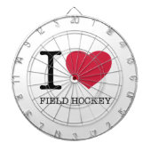 I LIEBE FELD HOCKEY DARTSCHEIBE (vorne)