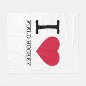 I LIEBE FELD HOCKEY FLEECEDECKE (Vorderseite (Horizontal))