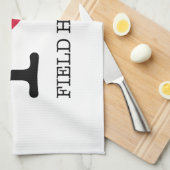 I LIEBE FELD HOCKEY GESCHIRRTUCH (Viertel Falte)