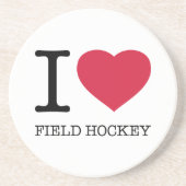 I LIEBE FELD HOCKEY GETRÄNKEUNTERSETZER (Vorne)