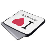 I LIEBE FELD HOCKEY LAPTOPSCHUTZHÜLLE (Vorne Knopf)