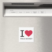 I LIEBE FELD HOCKEY MAGNET (In Situ (Geschirrspüler))