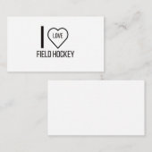 I LIEBE FELD HOCKEY MITTEILUNGSKARTE (Vorne/Hinten)