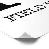 I LIEBE FELD HOCKEY POSTER (Ecke)