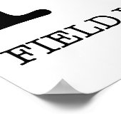 I LIEBE FELD HOCKEY POSTER (Ecke)