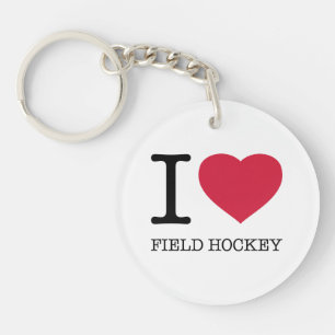 I LIEBE FELD HOCKEY SCHLÜSSELANHÄNGER