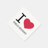 I LIEBE FELD HOCKEY SERVIETTE (Ecke)