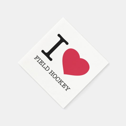 I LIEBE FELD HOCKEY SERVIETTE (Ecke)