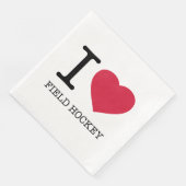 I LIEBE FELD HOCKEY SERVIETTE (Ecke)