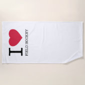 I LIEBE FELD HOCKEY STRANDTUCH (Vorderseite)