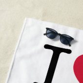 I LIEBE FELD HOCKEY STRANDTUCH (Beispiel)