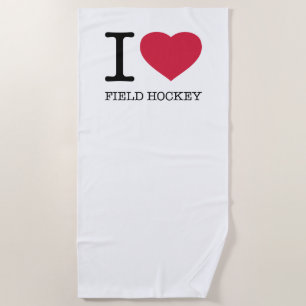 I LIEBE FELD HOCKEY STRANDTUCH