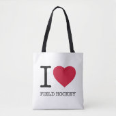 I LIEBE FELD HOCKEY TASCHE (Vorderseite)