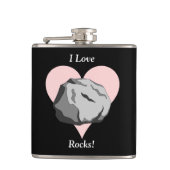 I Liebe-Felsen! Flachmann (Vorderseite)