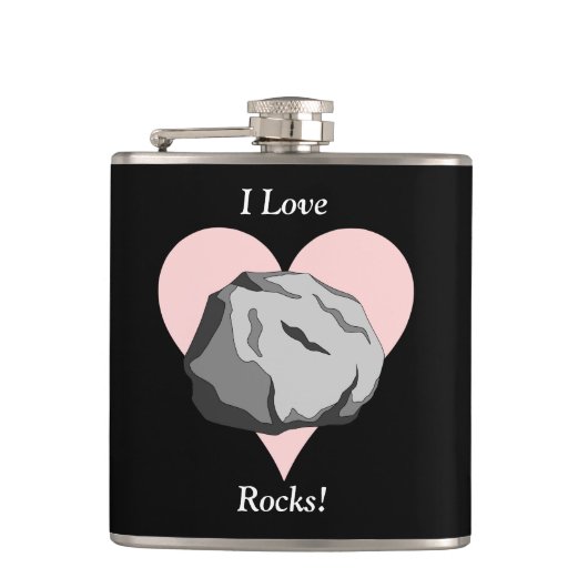 I Liebe-Felsen! Flachmann (Vorderseite)