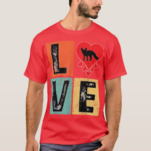 I Liebe Fennec fox Animal Lover Valentine Day Fen T-Shirt
