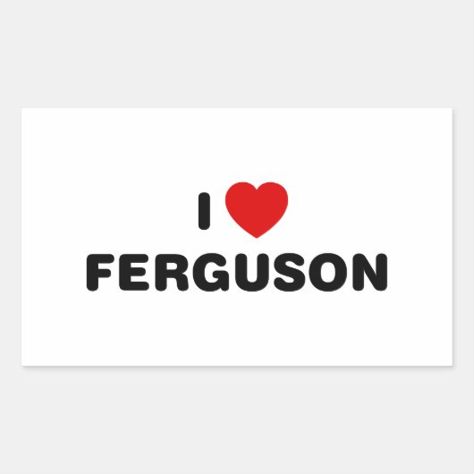 I Liebe Ferguson Missouri Rechteckiger Aufkleber (Vorderseite)