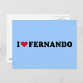 I LIEBE FERNANDO POSTKARTE (Vorne/Hinten)