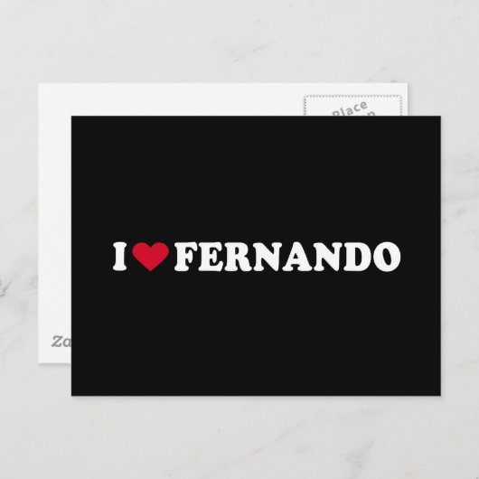 I LIEBE FERNANDO POSTKARTE (Vorne/Hinten)