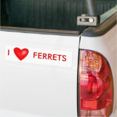 I Liebe Ferrets mit dem Roten Herz Autoaufkleber (Auf Lkw)