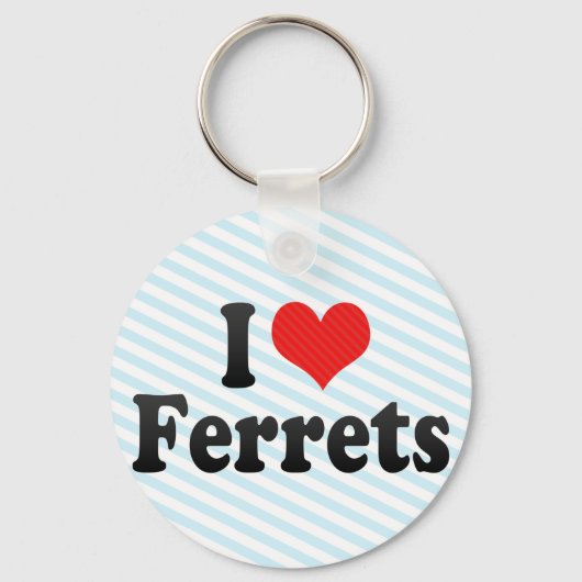 I Liebe Ferrets Schlüsselanhänger (Vorderseite)