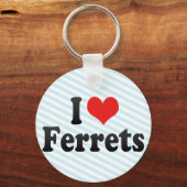 I Liebe Ferrets Schlüsselanhänger (Vorderseite)
