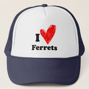I Liebe Ferrets Truckerkappe