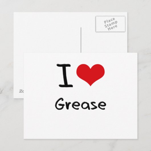 I Liebe Fett Postkarte (Vorne/Hinten)