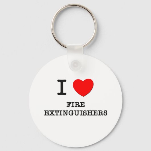 I Liebe Feuerlöscher Schlüsselanhänger (Vorderseite)