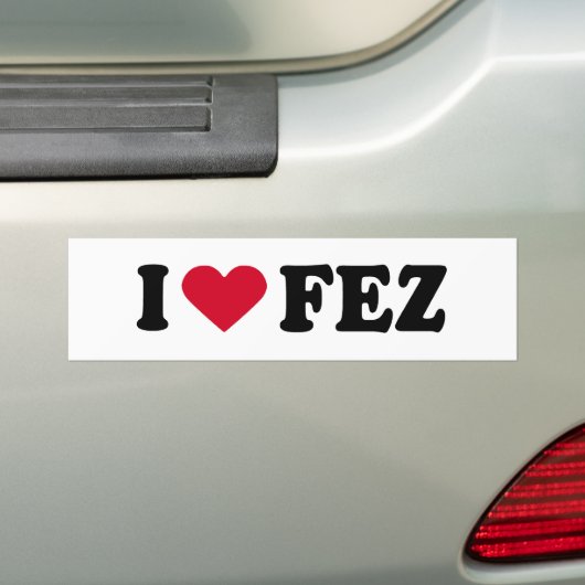 I LIEBE FEZ AUTOAUFKLEBER (Auf Auto)