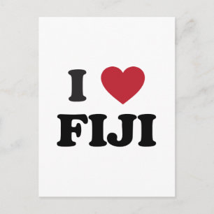 I Liebe Fidschi Postkarte