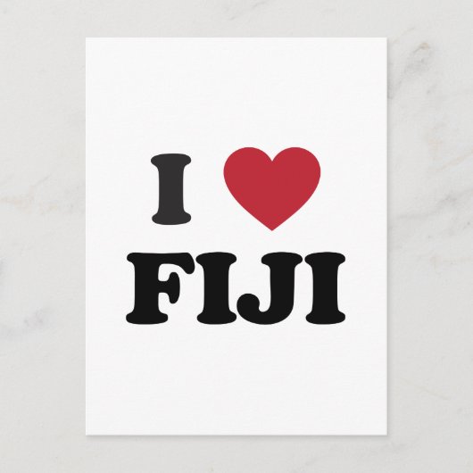 I Liebe Fidschi Postkarte (Vorderseite)